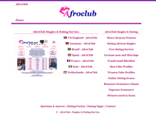 Tablet Screenshot of afroclub.net